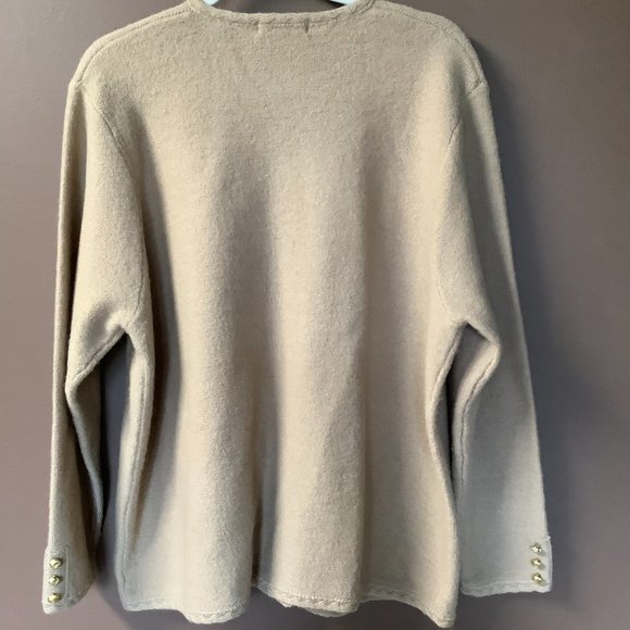 Karen Scott Tan Wool Jacket 2X - Picture 3 of 4